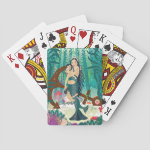 Baraja De Cartas Tarjetas de juego de la familia Mermaid