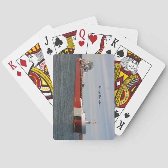 Baraja De Cartas Tarjetas de juego de la Gran República (Reverso)