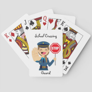 Baraja De Cartas Tarjetas de juego de la guardia de cruce de escuel