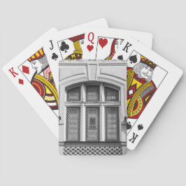Baraja De Cartas Tarjetas de juego de la ventana de Praga blanca y
