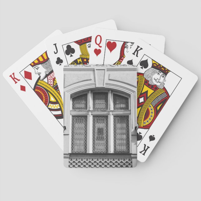 Baraja De Cartas Tarjetas de juego de la ventana de Praga blanca y  (Reverso)