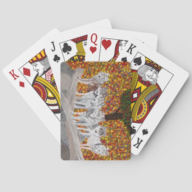 Baraja De Cartas Tarjetas de juego de lobo gris (Reverso)