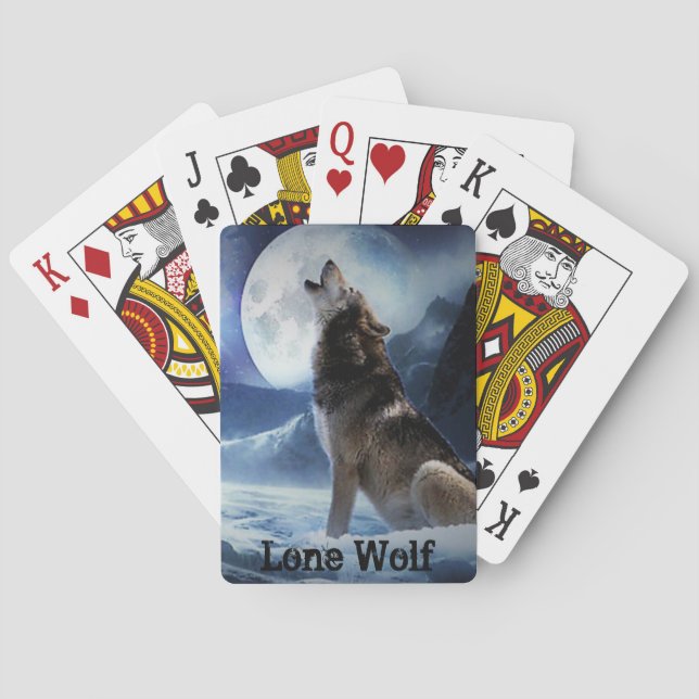 Baraja De Cartas Tarjetas de juego de Lone Wolf Poker (Reverso)