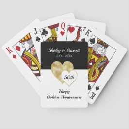 Baraja De Cartas Tarjetas de juego de los corazones de oro de Relie