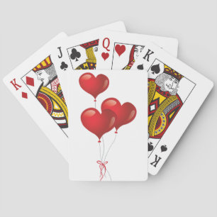 Baraja De Cartas Tarjetas de juego de los globos del corazón