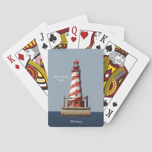 Baraja De Cartas Tarjetas de juego de luz blanca (Reverso)