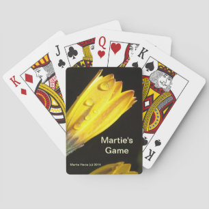 Baraja De Cartas Tarjetas de juego de margarita amarilla