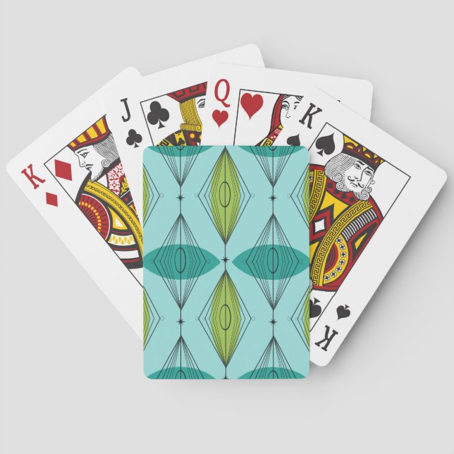 Baraja De Cartas Tarjetas de juego de Ogeo atómico y Starbursts (Reverso)