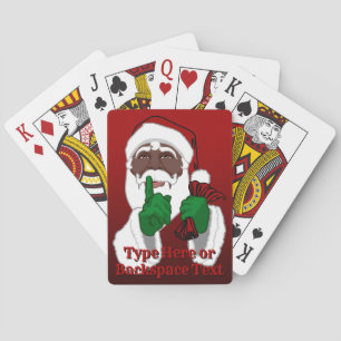 Baraja De Cartas Tarjetas de juego de Papá Noel Africano Personaliz