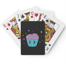 Tarjetas de juego de pastelito adorable