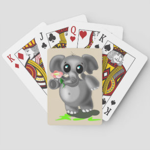 Baraja De Cartas Tarjetas de juego de pequeño elefante