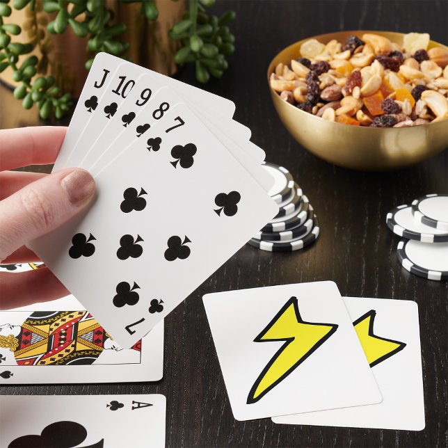 Baraja De Cartas Tarjetas de juego de perno de luz amarillo (Subido por el creador)