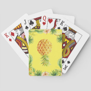 Baraja De Cartas Tarjetas de juego de piña al revés