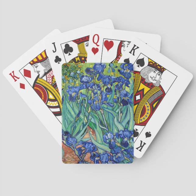 Baraja De Cartas Tarjetas de juego de pintura de Irises Vincent van (Reverso)