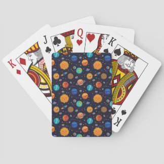 Baraja De Cartas Tarjetas de juego de planetas felices