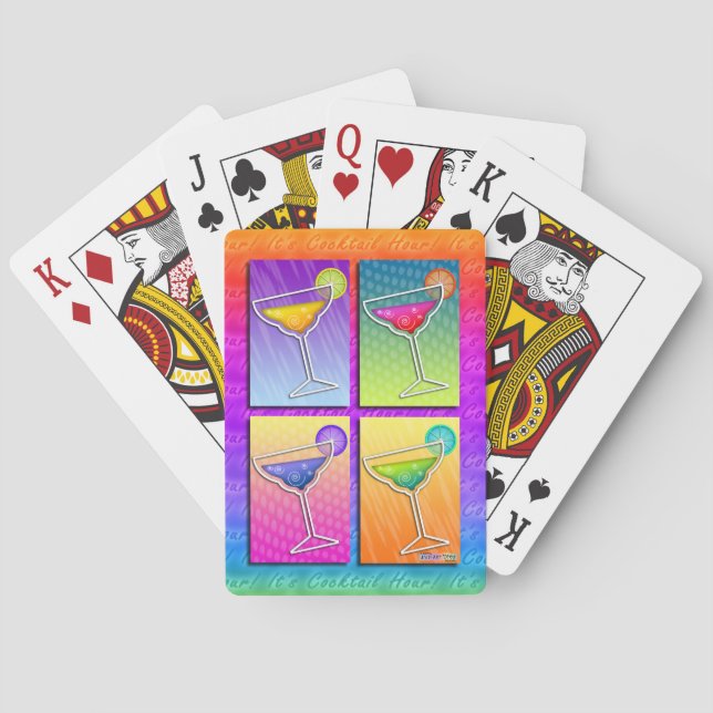 Baraja De Cartas TARJETAS DE JUEGO DE Pop Art MARGARITAS (Reverso)