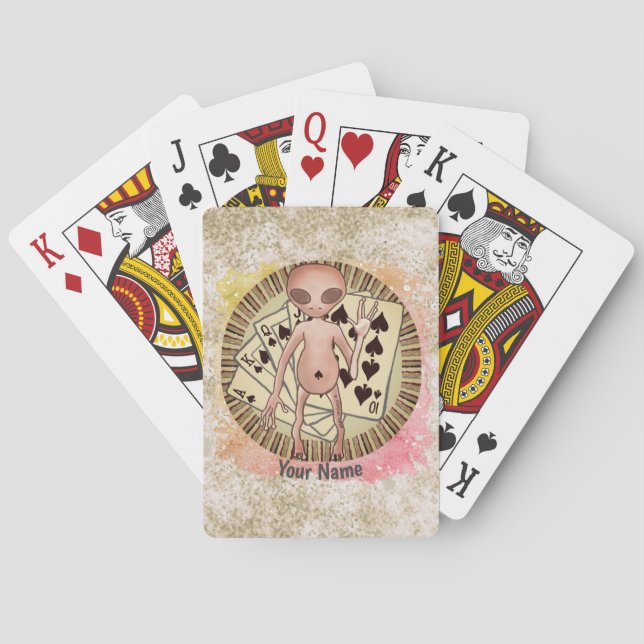 Baraja De Cartas Tarjetas de juego de póquer Alien (Reverso)