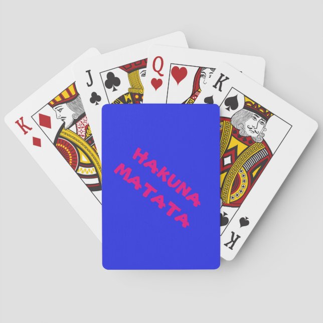 Baraja De Cartas Tarjetas de juego de Póquer Hakuna Matata (Reverso)
