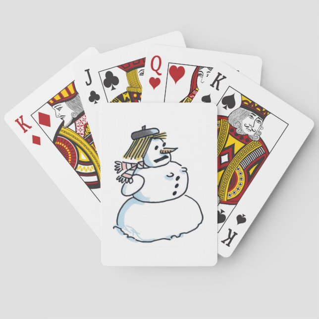 Baraja De Cartas Tarjetas de juego de póquer Snowwoman (Reverso)