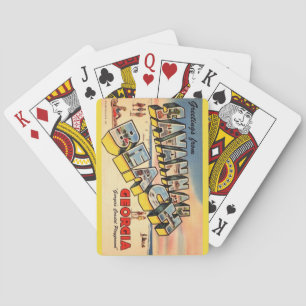Baraja De Cartas Tarjetas de juego de postal antigua de Savannah Be