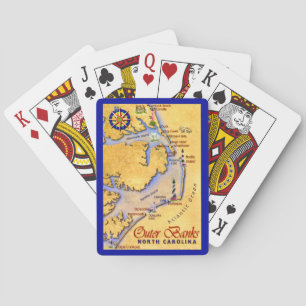 Baraja De Cartas Tarjetas de juego de postal de Outer Banks