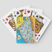 Tarjetas de juego de postales antiguas de Carolina