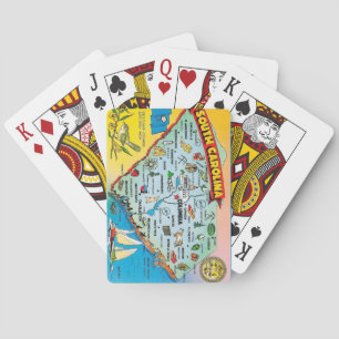 Baraja De Cartas Tarjetas de juego de postales antiguas de Carolina
