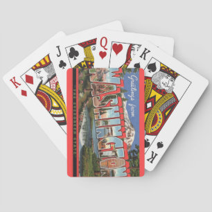 Baraja De Cartas Tarjetas de juego de postales del estado de Washin