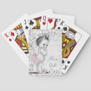 Baraja De Cartas Tarjetas de juego de princesa rosa vintage