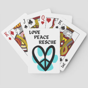 Baraja De Cartas Tarjetas de juego de Rescate de Paz de Amor
