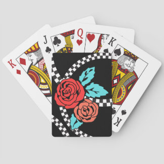 Baraja De Cartas Tarjetas de juego de Rosas de tatuaje