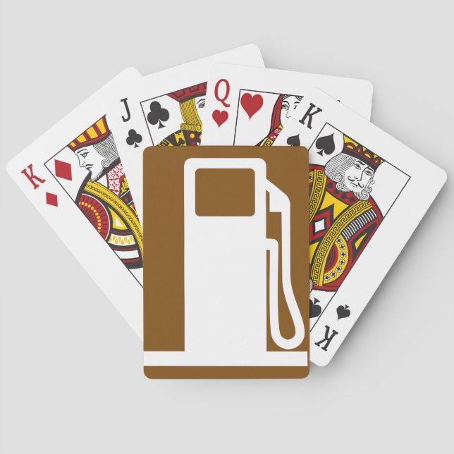 Baraja De Cartas Tarjetas de juego de Rótulo de gasolina (Reverso)
