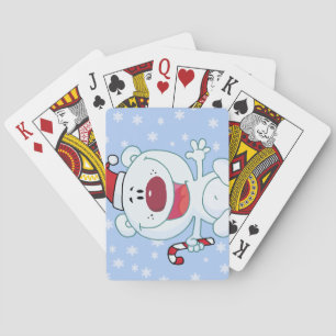 Baraja De Cartas Tarjetas de juego de Santa Bear