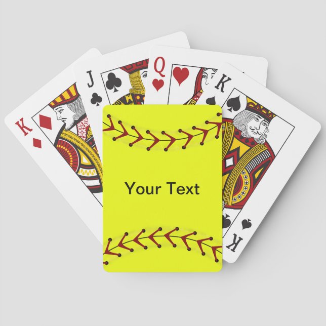 Baraja De Cartas Tarjetas de juego de Softbol Fastpitch (Reverso)