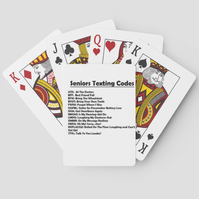 BARAJA DE CARTAS **TARJETAS DE JUEGO DE TEXTO SUPERIOR** (Reverso)