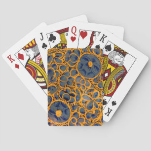 Baraja De Cartas Tarjetas de juego de textura azul india