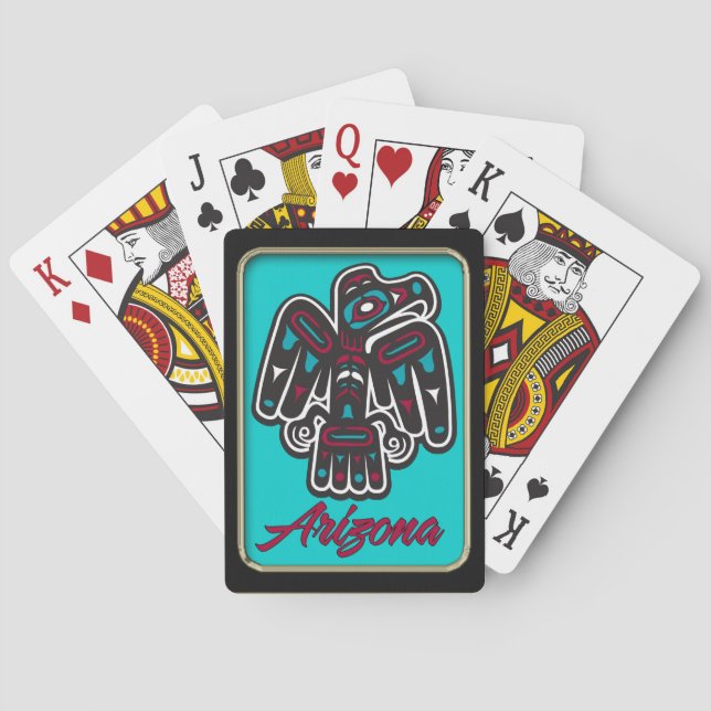 Baraja De Cartas Tarjetas de juego de Thunderbird de Arizona (Reverso)