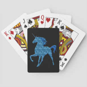 Baraja De Cartas Tarjetas de juego de Unicornio de Blue Fire