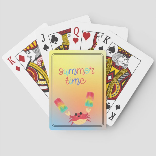 Baraja De Cartas Tarjetas de juego de verano (Reverso)