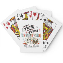 Tarjetas de juego del Forty Fives Social Club Retr