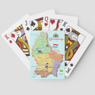 Baraja De Cartas Tarjetas de juego del mapa de Luxemburgo Alemania