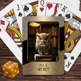 Baraja De Cartas Tarjetas de juego del secreto de fotos negro dorad