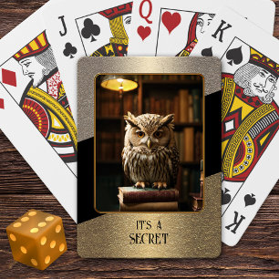 Baraja De Cartas Tarjetas de juego del secreto de fotos negro dorad