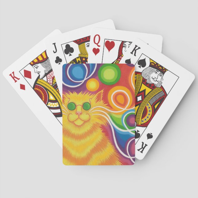 Baraja De Cartas Tarjetas de juego delgadas Psy-cat (Reverso)