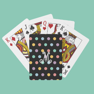 Baraja De Cartas Tarjetas de juego divertidas con monograma moderno
