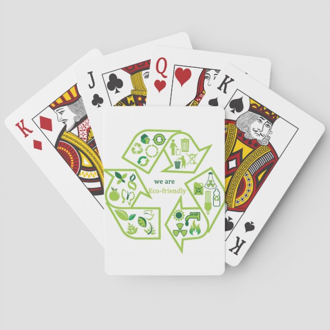 Baraja De Cartas Tarjetas de juego ecológicas ecológicas ecológicas (Reverso)