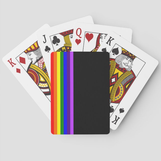 Baraja De Cartas Tarjetas de juego elegantes con bandera arcoiris L (Reverso)