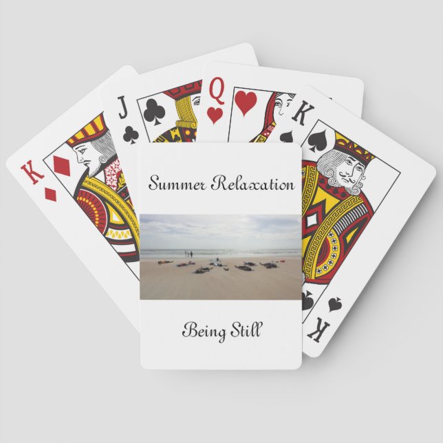 Baraja De Cartas Tarjetas de juego estacionales de verano (Reverso)