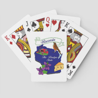 Baraja De Cartas Tarjetas de juego estatales de Wisconsin