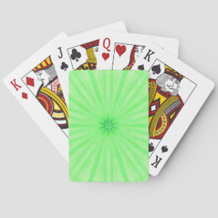 Baraja De Cartas Tarjetas de juego estelares del Green Kaleidoscope